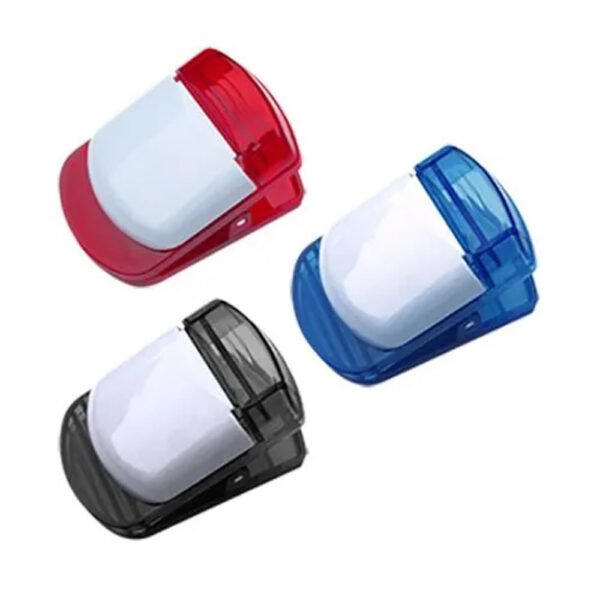 Porta Clips de plástico traslúcido con imán y sujetador de lapicero