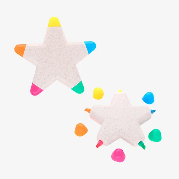 Resaltador Fibra de Trigo Estrella